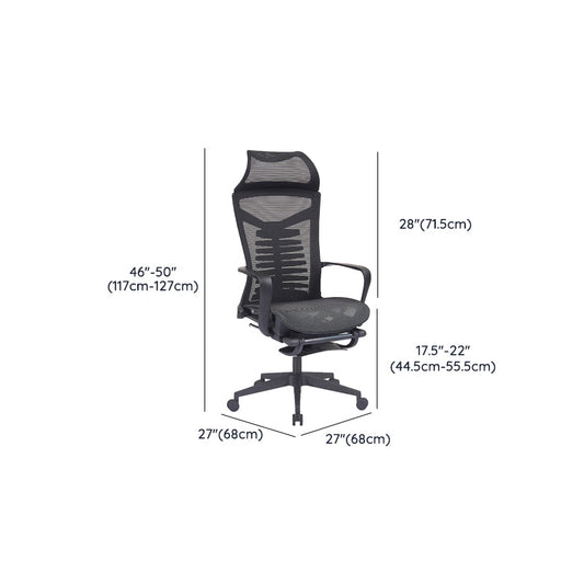Modern Swivel Chair Adjustable Seat Height Chair with Breathable Back Clearhalo 'furn' 'furn_office_chair' 'Furniture' 'Office Chairs' 'Office Furniture' 'office_chair' 7399812