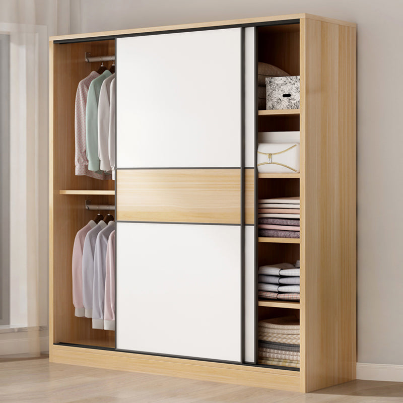 Armario de madera artificial Armario independiente con puertas correderas para dormitorio