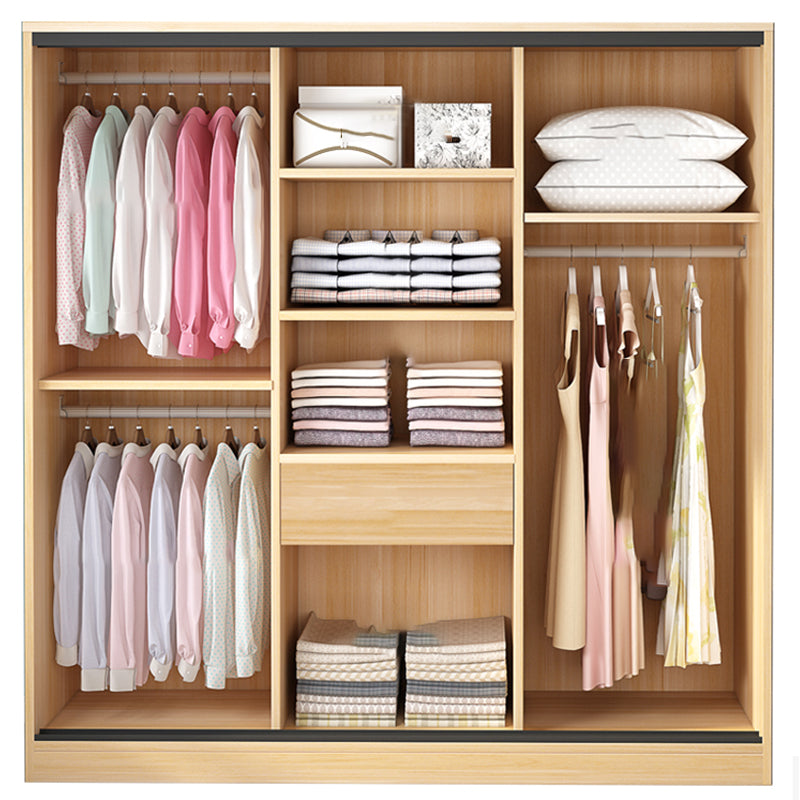 Armario de madera artificial Armario independiente con puertas correderas para dormitorio