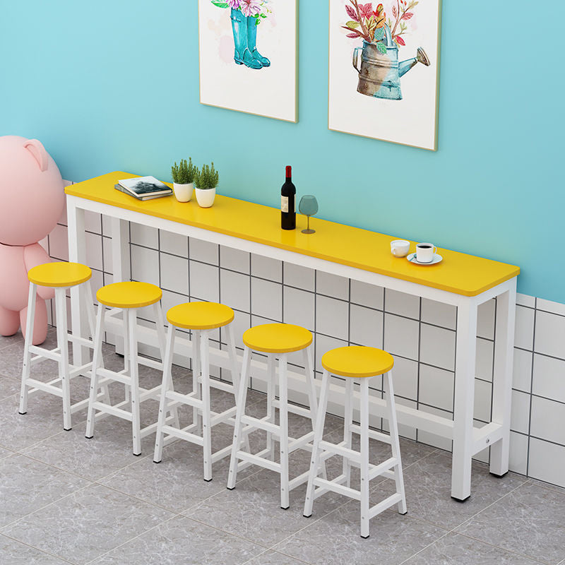 Table de salle à manger de bar d'intérieur contemporaine Table de comptoir rectangulaire
