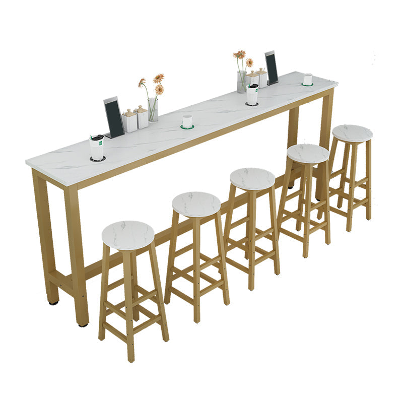 Table de salle à manger de bar d'intérieur contemporaine Table de comptoir rectangulaire