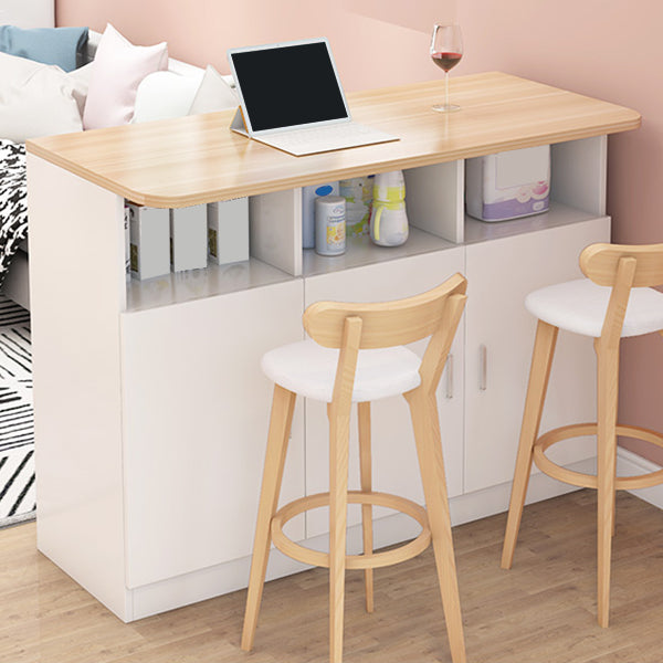 Rechteckiger Bartisch aus Holz, Esstisch für Küche und Wohnzimmer