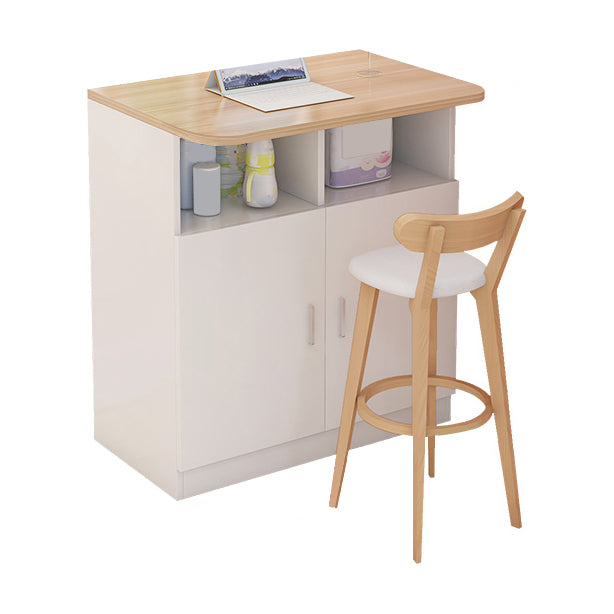 Rechteckiger Bartisch aus Holz, Esstisch für Küche und Wohnzimmer