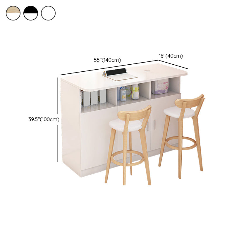 Rechteckiger Bartisch aus Holz, Esstisch für Küche und Wohnzimmer