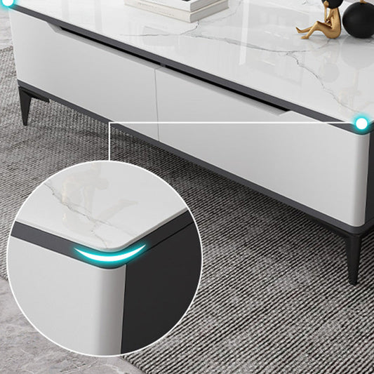 4 Legs Cocktail Table Rectangle Stone Single Coffee Table with Drawer Clearhalo 'Coffee & Accent Tables' 'Coffee Tables' 'coffee_tables' 'furn' 'furn_coffee_tables' 'Furniture' 'Living Room Furniture' 7400366