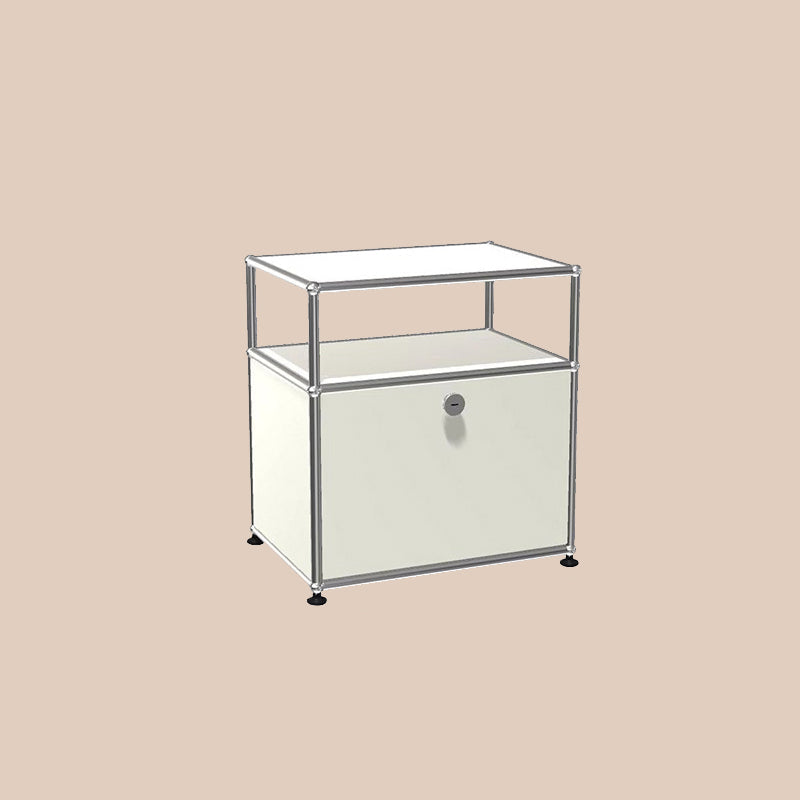 メタルベッドナイトスタンド引き出し付きコンテンポラリーベッドサイドキャビネット