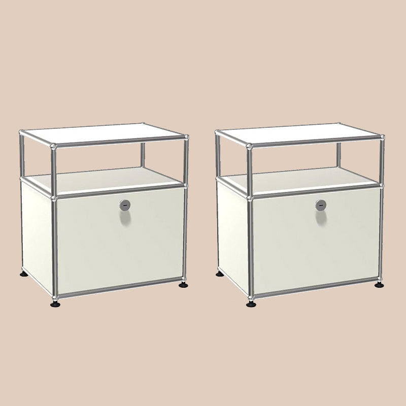 Tablette de chevet de lit en métal avec tiroir contemporain avec tiroir