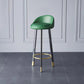 Glam Metal Barstool Fabric Counter Stool in Matte Finish for Home Blackish Green 1 Piece Clearhalo 'Bar Furniture' 'Bar Stools' 'bar_stools' 'furn' 'furn_bar_stools' 'Furniture' 'Kitchen & Dining Furniture' 7400811