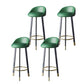 Glam Metal Barstool Fabric Counter Stool in Matte Finish for Home Blackish Green 4 Piece Set Clearhalo 'Bar Furniture' 'Bar Stools' 'bar_stools' 'furn' 'furn_bar_stools' 'Furniture' 'Kitchen & Dining Furniture' 7400813