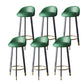 Glam Metal Barstool Fabric Counter Stool in Matte Finish for Home Blackish Green 6 Piece Set Clearhalo 'Bar Furniture' 'Bar Stools' 'bar_stools' 'furn' 'furn_bar_stools' 'Furniture' 'Kitchen & Dining Furniture' 7400814