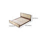 Letto standard in legno massiccio letto rettangolare tropicale con testiera