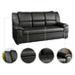 Scandinavian Sofa Bed Leather Black Convertible Sofas with Storage