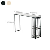 Modern Bar Table Set 1/2/3 Pcs Faux Marble Rectangular Bar Set for Indoor