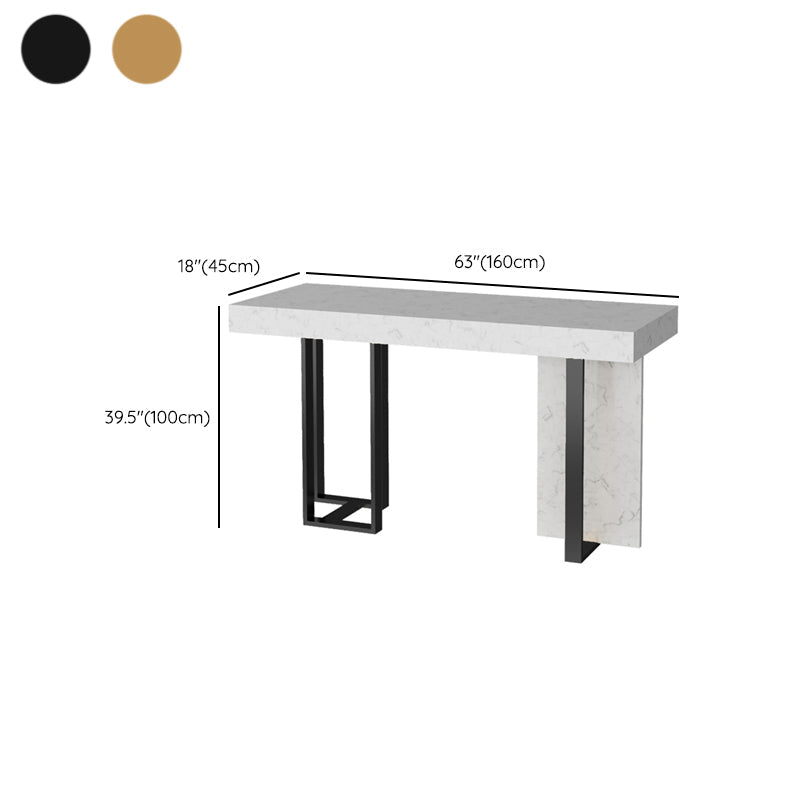 Modern Bar Table Set 1/2/5 Pcs Faux Marble Rectangular Bar Set for Indoor Clearhalo 'Bar Furniture' 'furn' 'furn_home_bar_bar_sets' 'Furniture' 'Home Bars & Bar Sets' 'home_bar_bar_sets' 'Kitchen & Dining Furniture' 7401106