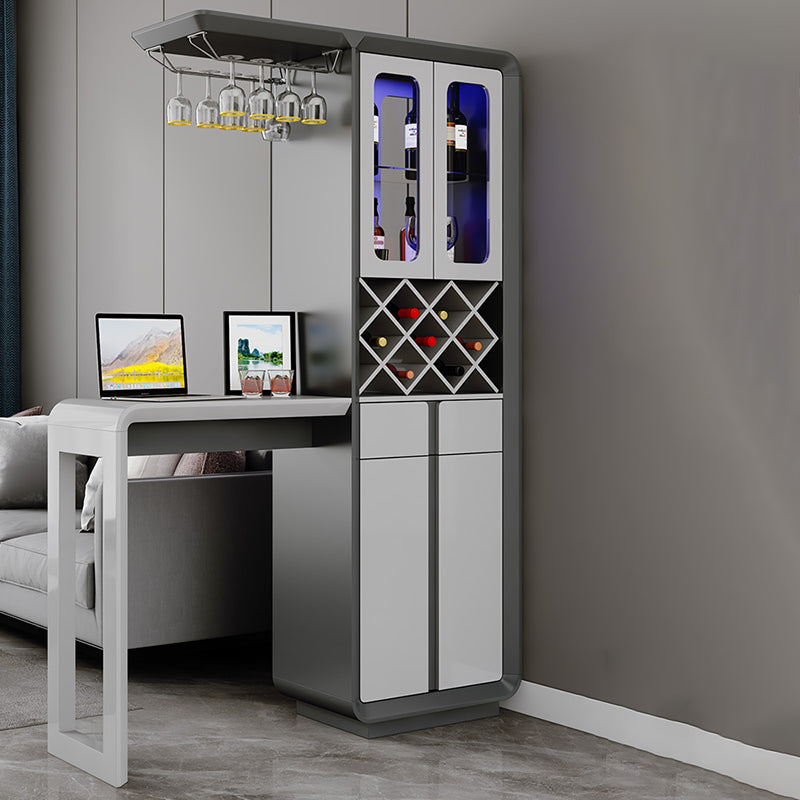 Modern Rectangle Wood Counter Table 2/3 Pieces Bar Table Set with Lockers for Living Room Clearhalo 'Bar Furniture' 'furn' 'furn_home_bar_bar_sets' 'Furniture' 'Home Bars & Bar Sets' 'home_bar_bar_sets' 'Kitchen & Dining Furniture' 7401110
