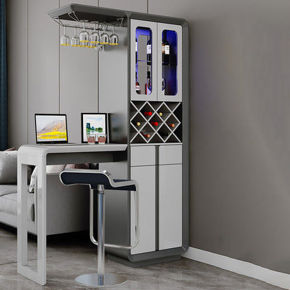 Modern Rectangle Wood Counter Table 2/3 Pieces Bar Table Set with Lockers for Living Room Table & Chair(s) 2 Piece Set Clearhalo 'Bar Furniture' 'furn' 'furn_home_bar_bar_sets' 'Furniture' 'Home Bars & Bar Sets' 'home_bar_bar_sets' 'Kitchen & Dining Furniture' 7401113