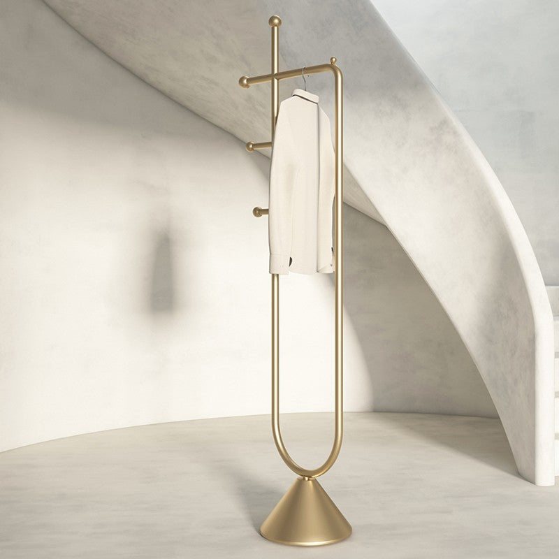 Contemporary Metal Entry Hall Tree 72.83 Inch Tall Hall Stand Gold Clearhalo 'Entry & Mudroom Furniture' 'furn' 'furn_hall_tree_coat_racks' 'Furniture' 'Hall Trees & Coat Racks' 'hall_tree_coat_racks' 7401447
