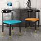 Indoor Open Back Dining Chair Industrial Upholstered Armless Chair
