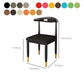 Indoor Open Back Dining Chair Industrial Upholstered Armless Chair