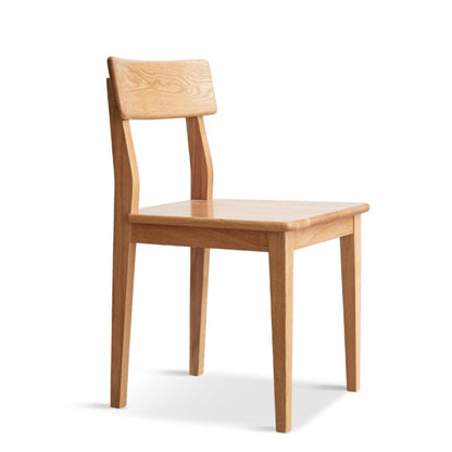 Eiken vaste houten eetkamerstoel eigentijdse keukenarmloze stoel