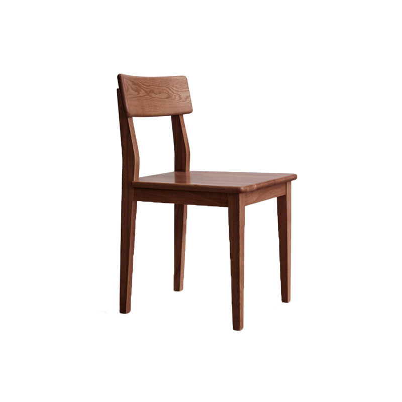 Eiken vaste houten eetkamerstoel eigentijdse keukenarmloze stoel