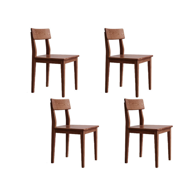 Eiken vaste houten eetkamerstoel eigentijdse keukenarmloze stoel