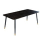 Industrial Kitchen Dinner Table Rectangle Stone 4 Legs Dining Table Black Without Chairs Clearhalo 'Dining Tables & Seating' 'Dining Tables' 'dining_table' 'furn' 'furn_dining_table' 'Furniture' 'Kitchen & Dining Furniture' 7401775
