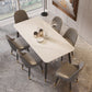 Industrial Kitchen Dinner Table Rectangle Stone 4 Legs Dining Table Clearhalo 'Dining Tables & Seating' 'Dining Tables' 'dining_table' 'furn' 'furn_dining_table' 'Furniture' 'Kitchen & Dining Furniture' 7401779