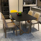 Industrial Kitchen Dinner Table Rectangle Trestle Dining Table Clearhalo 'Dining Tables & Seating' 'Dining Tables' 'dining_table' 'furn' 'furn_dining_table' 'Furniture' 'Kitchen & Dining Furniture' 7401794