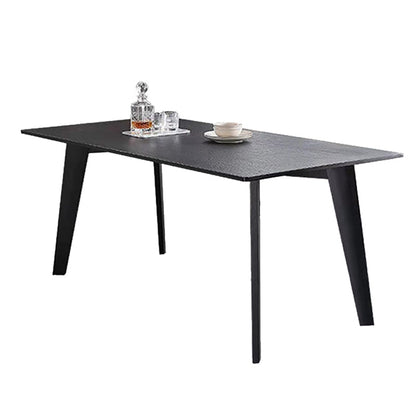 Modern Black Dinette Table with Ash Wood Base Rectangle Indoor Dining Table Without Chairs Clearhalo 'Dining Tables & Seating' 'Dining Tables' 'dining_table' 'furn' 'furn_dining_table' 'Furniture' 'Kitchen & Dining Furniture' 7401812