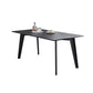 Modern Black Dinette Table with Ash Wood Base Rectangle Indoor Dining Table Clearhalo 'Dining Tables & Seating' 'Dining Tables' 'dining_table' 'furn' 'furn_dining_table' 'Furniture' 'Kitchen & Dining Furniture' 7401816