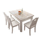 Tavolo da pranzo rettangolare Tavolo da cucina per sala da pranzo con base in legno massello