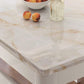 Tavolo da pranzo rettangolare Tavolo da cucina per sala da pranzo con base in legno massello