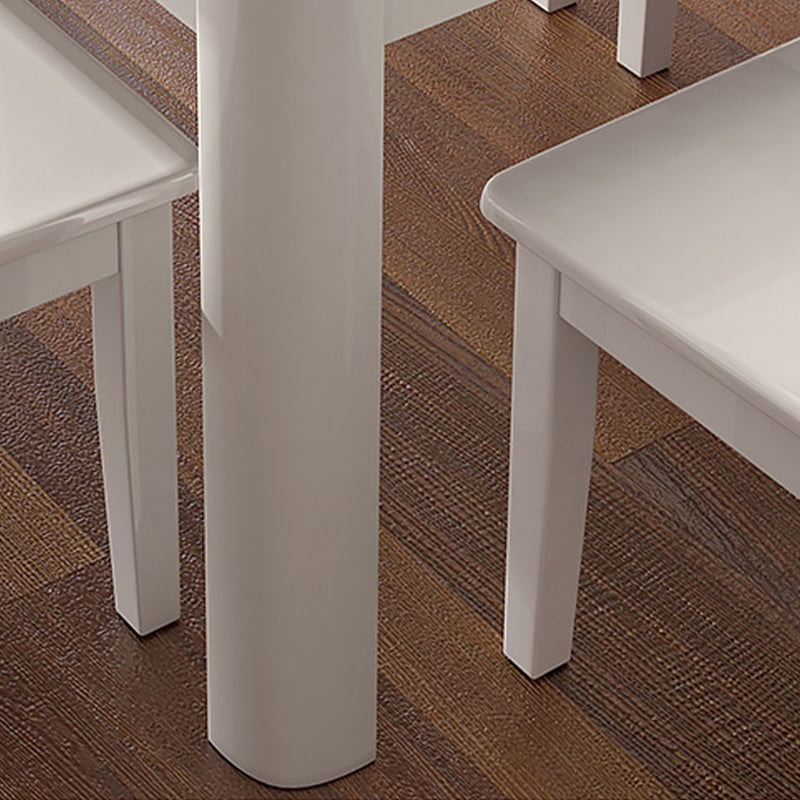Tavolo da pranzo rettangolare Tavolo da cucina per sala da pranzo con base in legno massello
