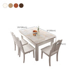 Tavolo da pranzo rettangolare Tavolo da cucina per sala da pranzo con base in legno massello