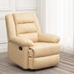 Faux Leather Swivel Base Recliner Chair Modern 36.2" W Recliners with Massage Off-White Clearhalo 'Chairs & Seating' 'furn' 'furn_recliners' 'Furniture' 'Living Room Furniture' 'Recliners' 7401979