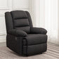 Faux Leather Swivel Base Recliner Chair Modern 36.2" W Recliners with Massage Black Clearhalo 'Chairs & Seating' 'furn' 'furn_recliners' 'Furniture' 'Living Room Furniture' 'Recliners' 7401980