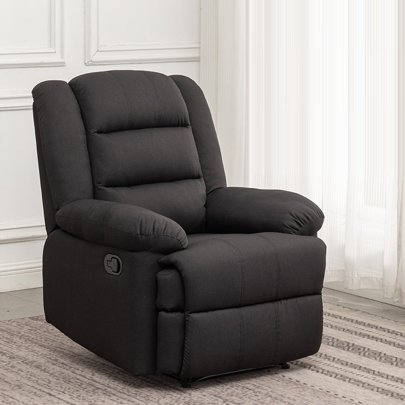 Faux Leather Swivel Base Recliner Chair Modern 36.2" W Recliners with Massage Black Clearhalo 'Chairs & Seating' 'furn' 'furn_recliners' 'Furniture' 'Living Room Furniture' 'Recliners' 7401980