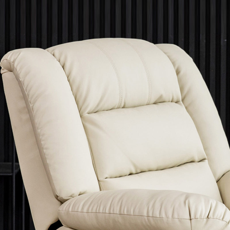 Faux Leather Swivel Base Recliner Chair Modern 36.2" W Recliners with Massage Clearhalo 'Chairs & Seating' 'furn' 'furn_recliners' 'Furniture' 'Living Room Furniture' 'Recliners' 7401984