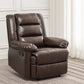 Faux Leather Swivel Base Recliner Chair Modern 36.2" W Recliners with Massage Dark Brown Clearhalo 'Chairs & Seating' 'furn' 'furn_recliners' 'Furniture' 'Living Room Furniture' 'Recliners' 7401987