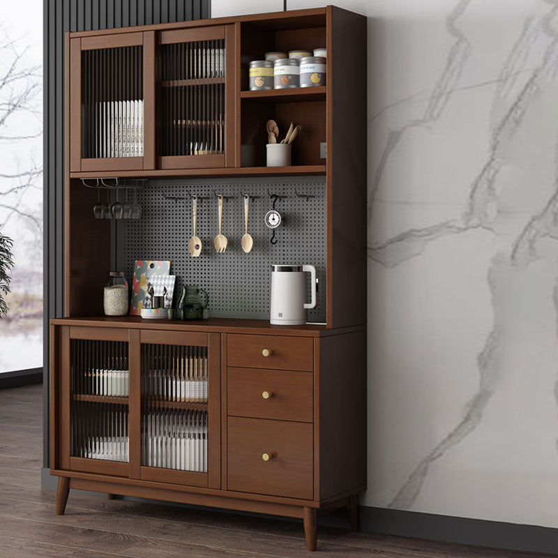 Modern Wood Sideboard Table Open Storage Cabinets Included for Living Room Clearhalo 'buffet_sideboard' 'Buffets & Sideboards' 'furn' 'furn_buffet_sideboard' 'Furniture' 'Kitchen & Dining Furniture' 7402491