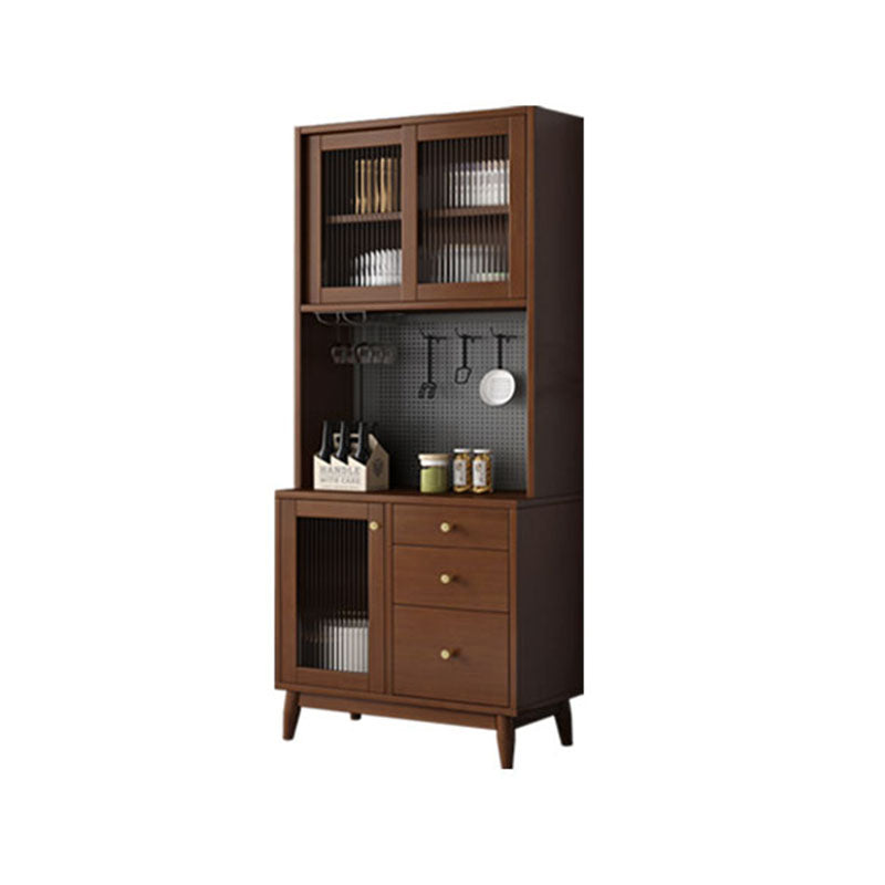 Modern Wood Sideboard Table Open Storage Cabinets Included for Living Room Clearhalo 'buffet_sideboard' 'Buffets & Sideboards' 'furn' 'furn_buffet_sideboard' 'Furniture' 'Kitchen & Dining Furniture' 7402494