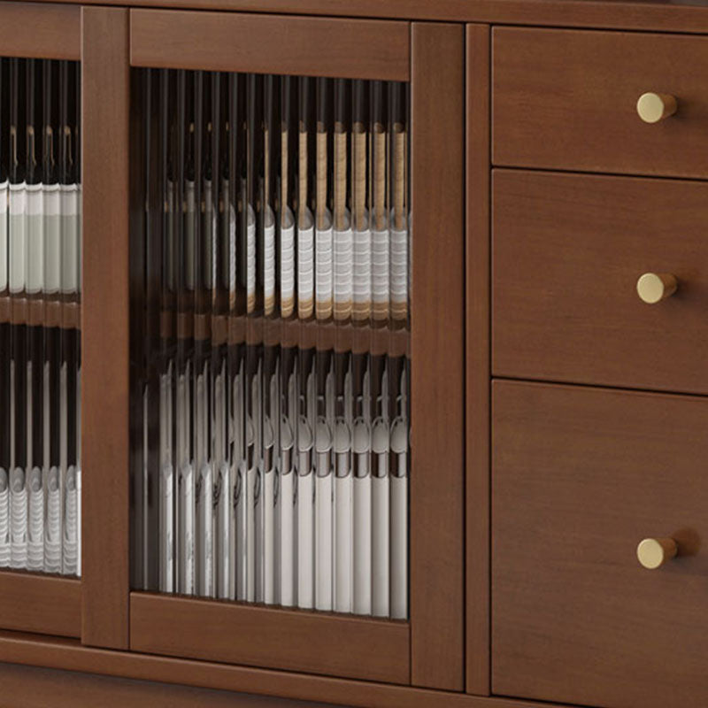 Modern Wood Sideboard Table Open Storage Cabinets Included for Living Room Clearhalo 'buffet_sideboard' 'Buffets & Sideboards' 'furn' 'furn_buffet_sideboard' 'Furniture' 'Kitchen & Dining Furniture' 7402496