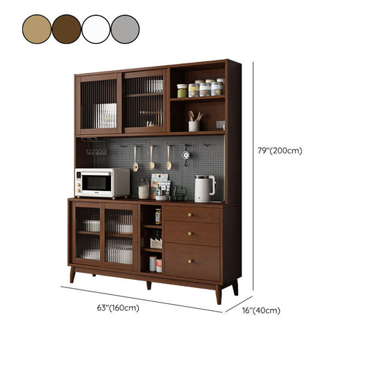 Modern Wood Sideboard Table Open Storage Cabinets Included for Living Room Clearhalo 'buffet_sideboard' 'Buffets & Sideboards' 'furn' 'furn_buffet_sideboard' 'Furniture' 'Kitchen & Dining Furniture' 7402503