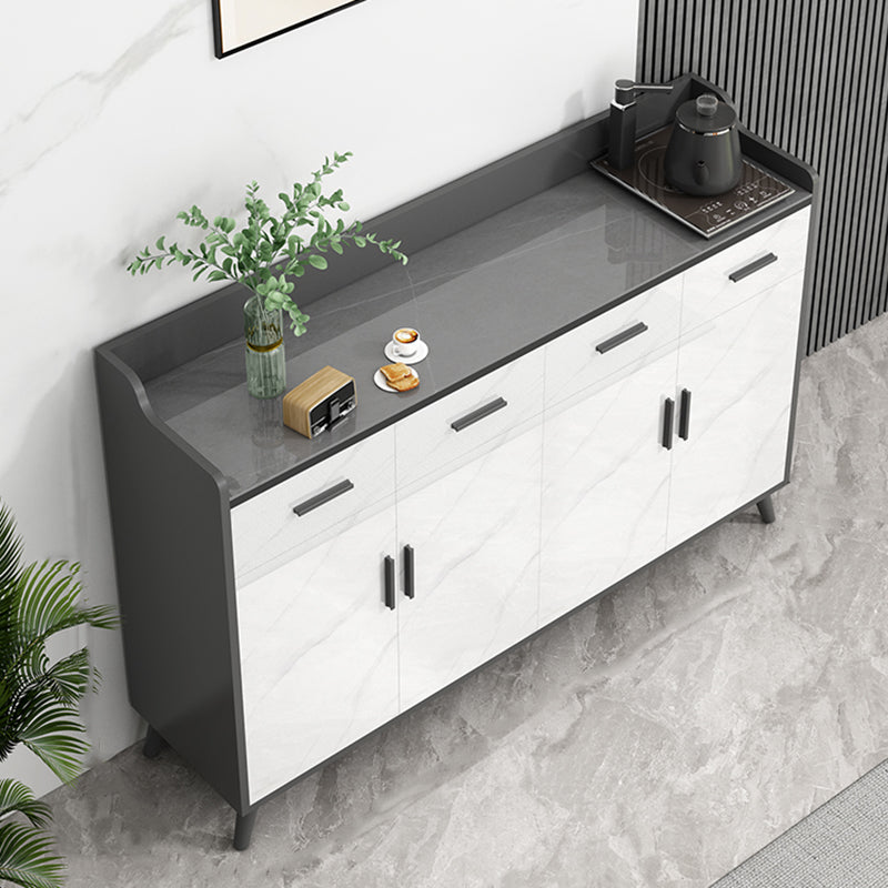 Zeitgenössischer Stein Sideboard Verstellbares Regal Sideboardschrank für Wohnzimmer