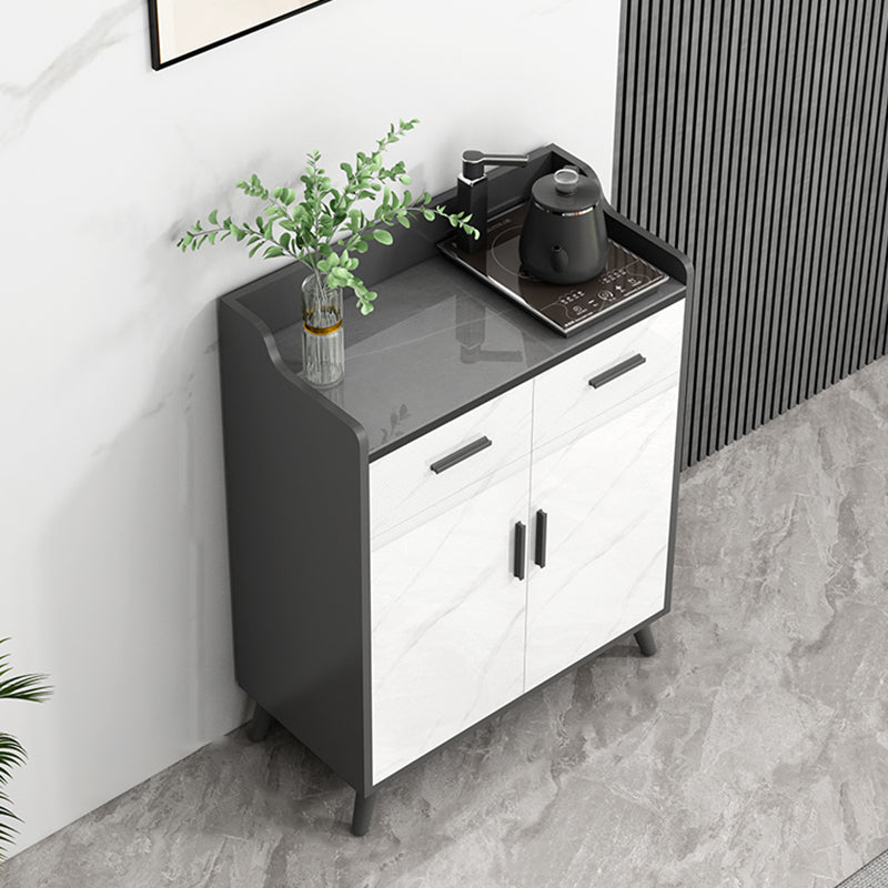 Zeitgenössischer Stein Sideboard Verstellbares Regal Sideboardschrank für Wohnzimmer