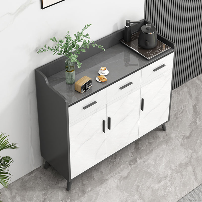 Zeitgenössischer Stein Sideboard Verstellbares Regal Sideboardschrank für Wohnzimmer