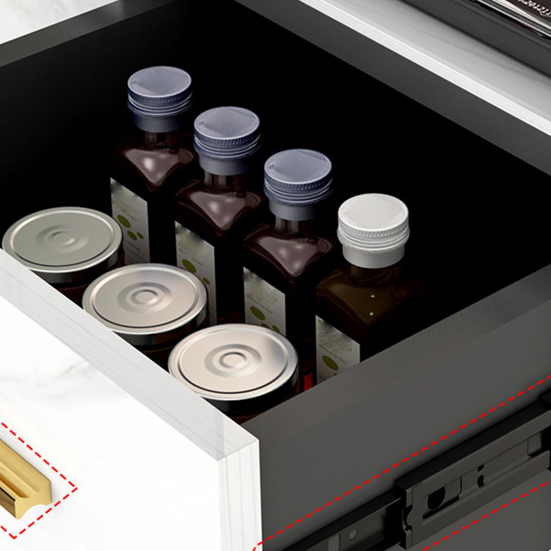 Zeitgenössischer Stein Sideboard Verstellbares Regal Sideboardschrank für Wohnzimmer