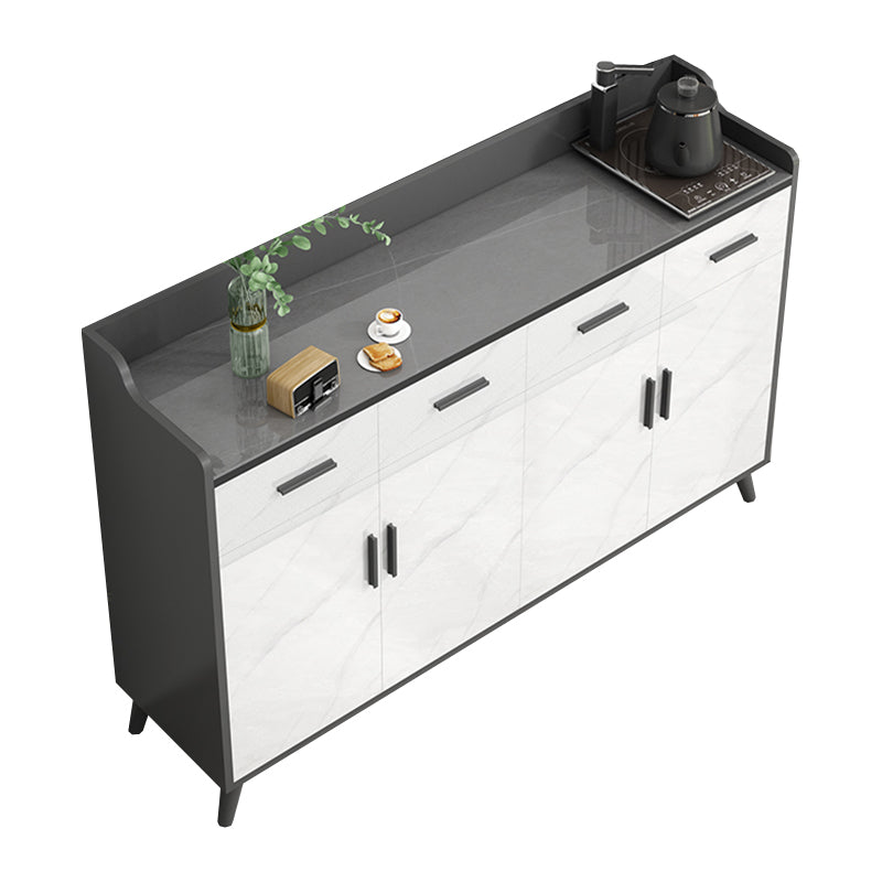 Zeitgenössischer Stein Sideboard Verstellbares Regal Sideboardschrank für Wohnzimmer