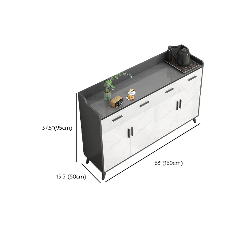 Zeitgenössischer Stein Sideboard Verstellbares Regal Sideboardschrank für Wohnzimmer